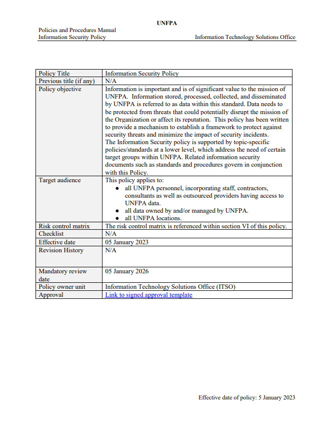 Information Security Policy