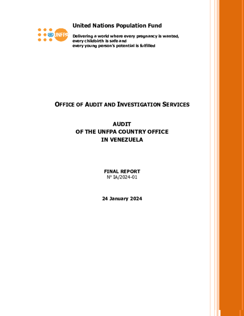 Audit of the UNFPA Country Office in Venezuela