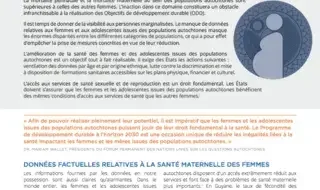 Santé et mortalité maternelle des femmes issues des populations…